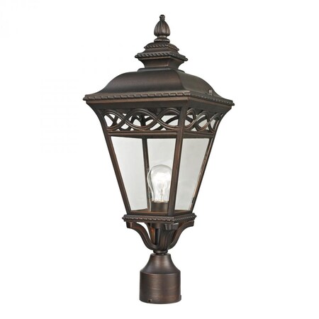 Thomas Mendham 1-Light Post Mount Lantern in Hazelnut Bronze - Medium 8511EP/70